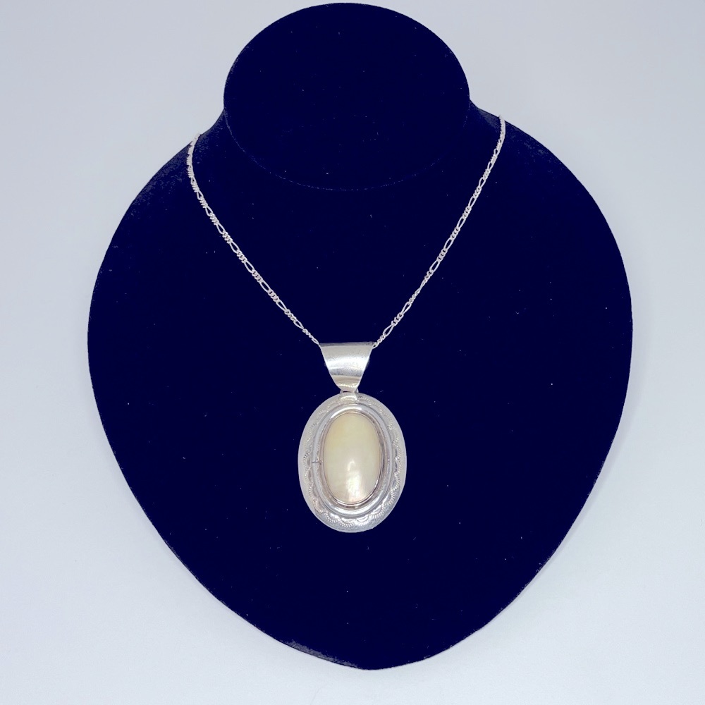Sterling Silver Sam Piaso MOP Vintage Necklace